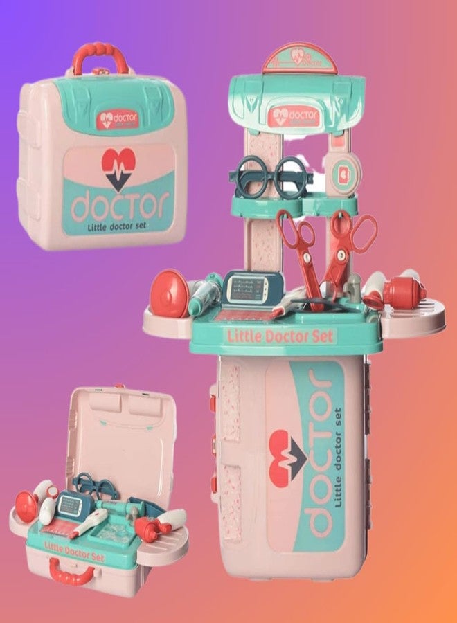 PlayMagic Doctor Kit Set for Toddlers with Convertible Suitcase | Pretend Play Doctor Toy Set for Kids| Little Doctor Set for Kids 3+ Years Girls Boys| Best Birthday Gift - Image 2